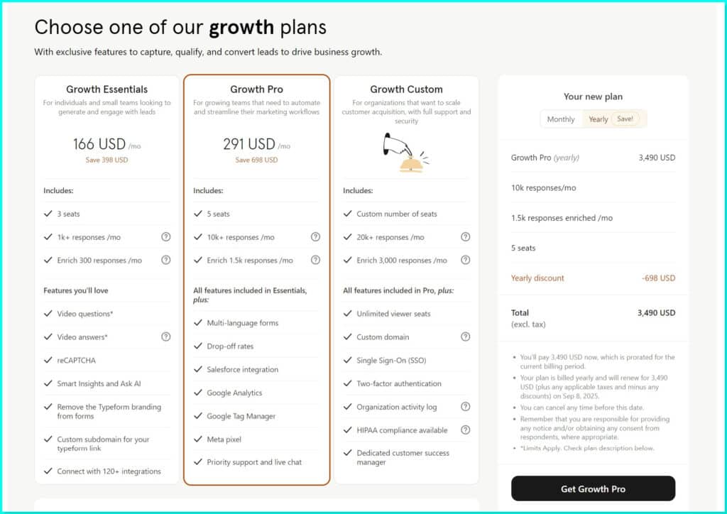 Typeform growth plan