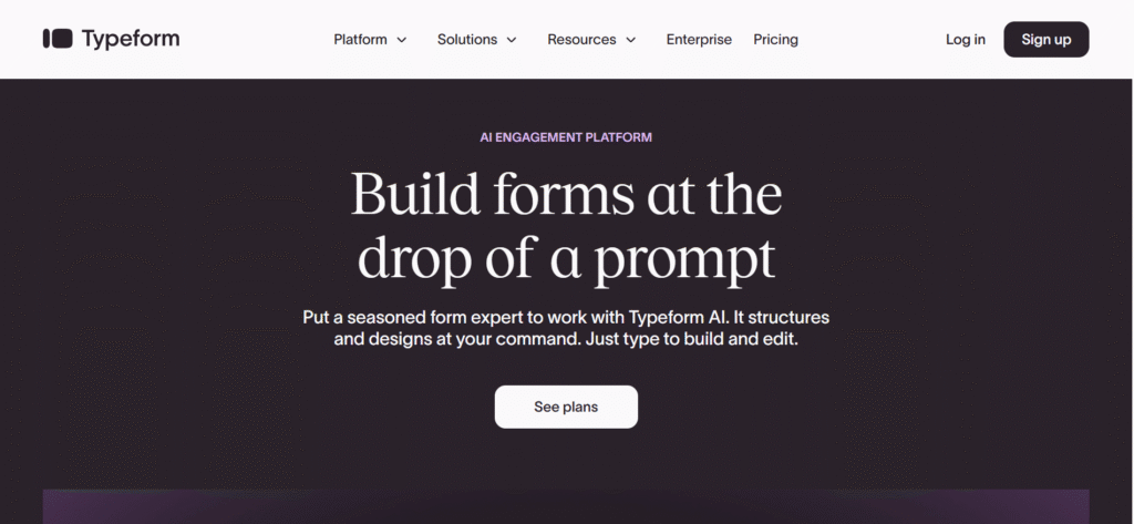 Typeform official website